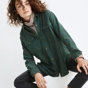 Madewell Forest green flannel sz xl